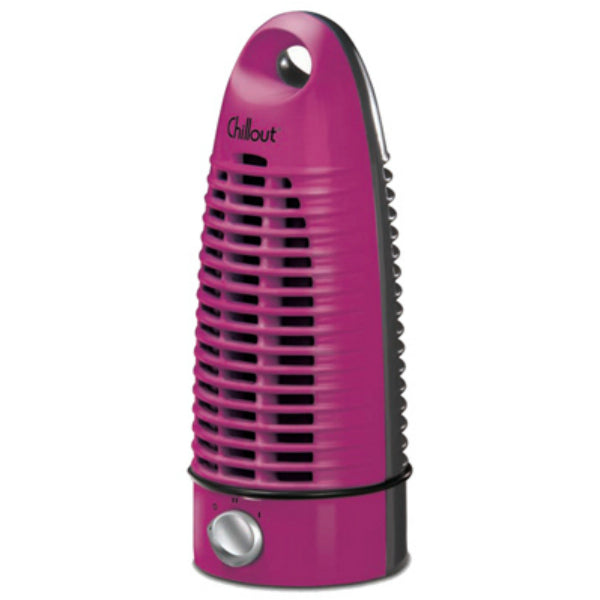 ChillOut® GF-7C Mini Personal Cooling Tower Fan, 2-Speed, Pink/Black