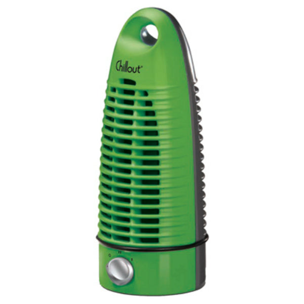 ChillOut® GF-7A Mini Personal Cooling Tower Fan, 2-Speed, Green/Black