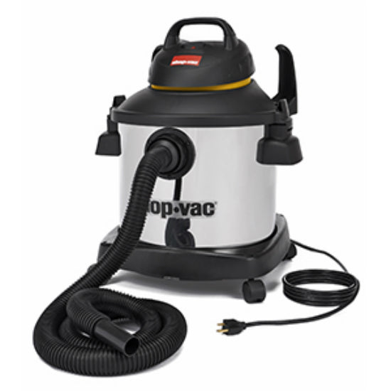 Shop-Vac® 5950900 Heavy-Duty Wet/Dry Vac, 8-Gallon, Stainless Steel, 4.0 Peak HP