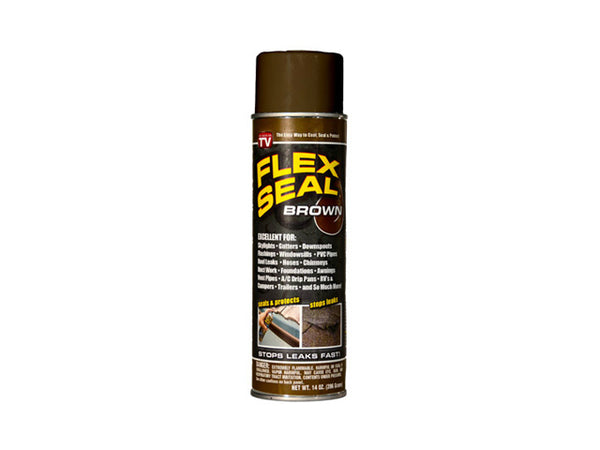Flex Seal® FSBRNR20 Flex Shot™ Liquid Rubber, 14 Oz, Brown