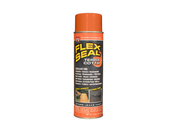 Flex Seal® FSTERR20 Flex Shot™ Liquid Rubber, 14 Oz, Terra Cotta