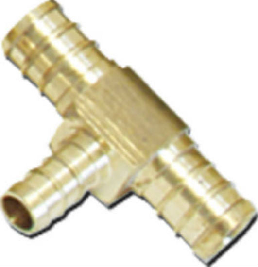 SharkBite® UC360LFA Lead Free Barb Pex Tee, 3/8", Brass