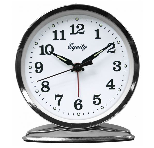 Equity® 24014 Analog Keywind Loud Bell Alarm Clock