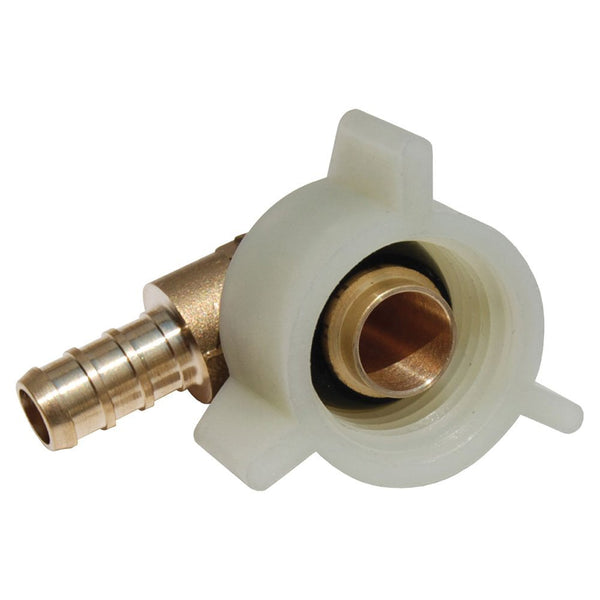 SharkBite® UC532LFA Female Swivel 90-Degree Elbow, 1/2" Brass Barb x 1/2" FNPT
