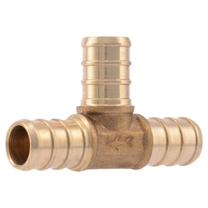 SharkBite UC362LFA Lead Free Brass Barb Insert Tee, 1/2" x 1/2" x 1/2"