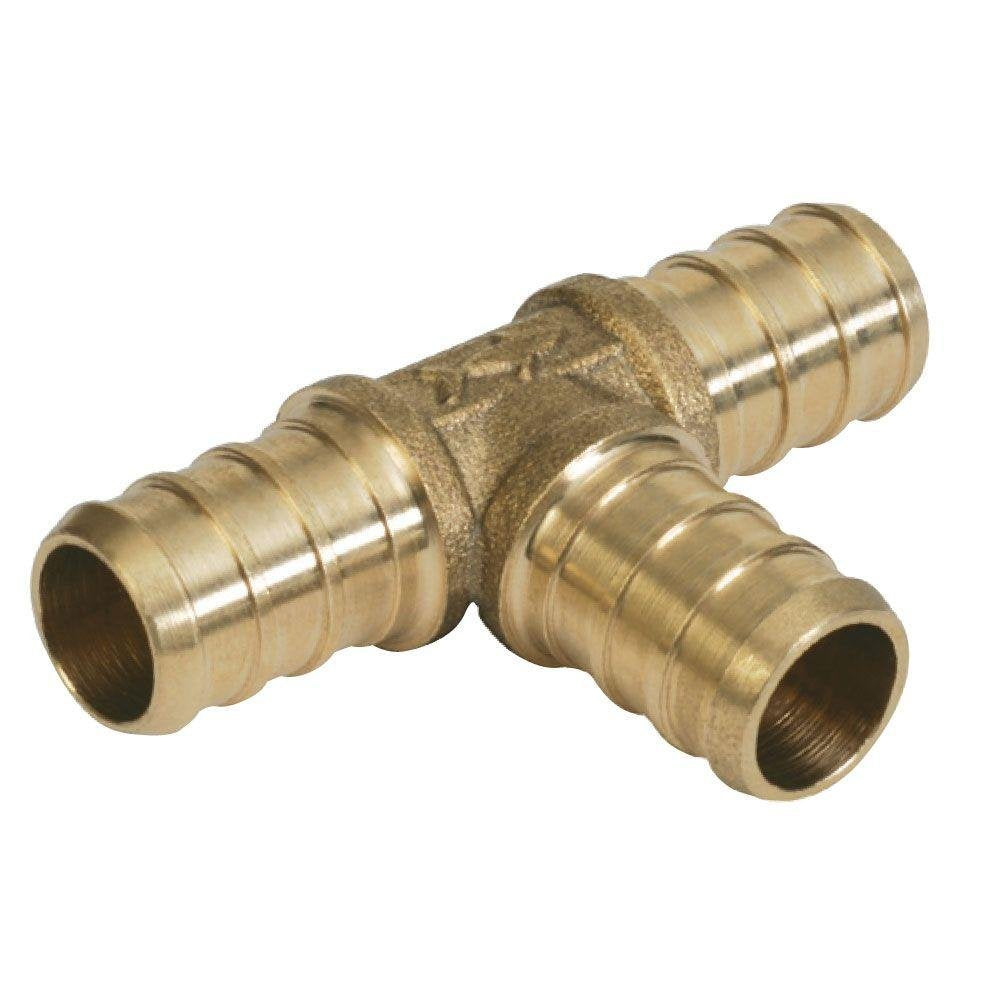 SharkBite UC362LFA Lead Free Brass Barb Insert Tee, 1/2" x 1/2" x 1/2"