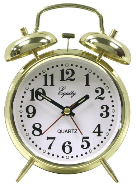 Equity® 13012 Analog Keywind Loud Twin Bell Alarm Clock