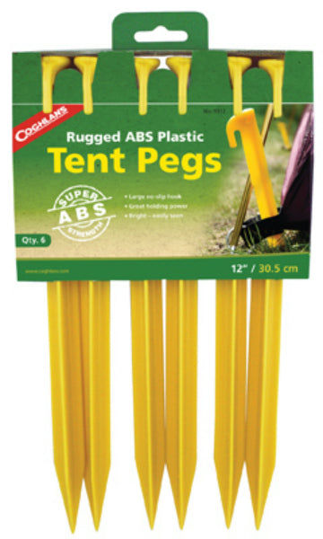 Coghlan's 9312 Super ABS Strength Tent Pegs, 12", 6-Piece