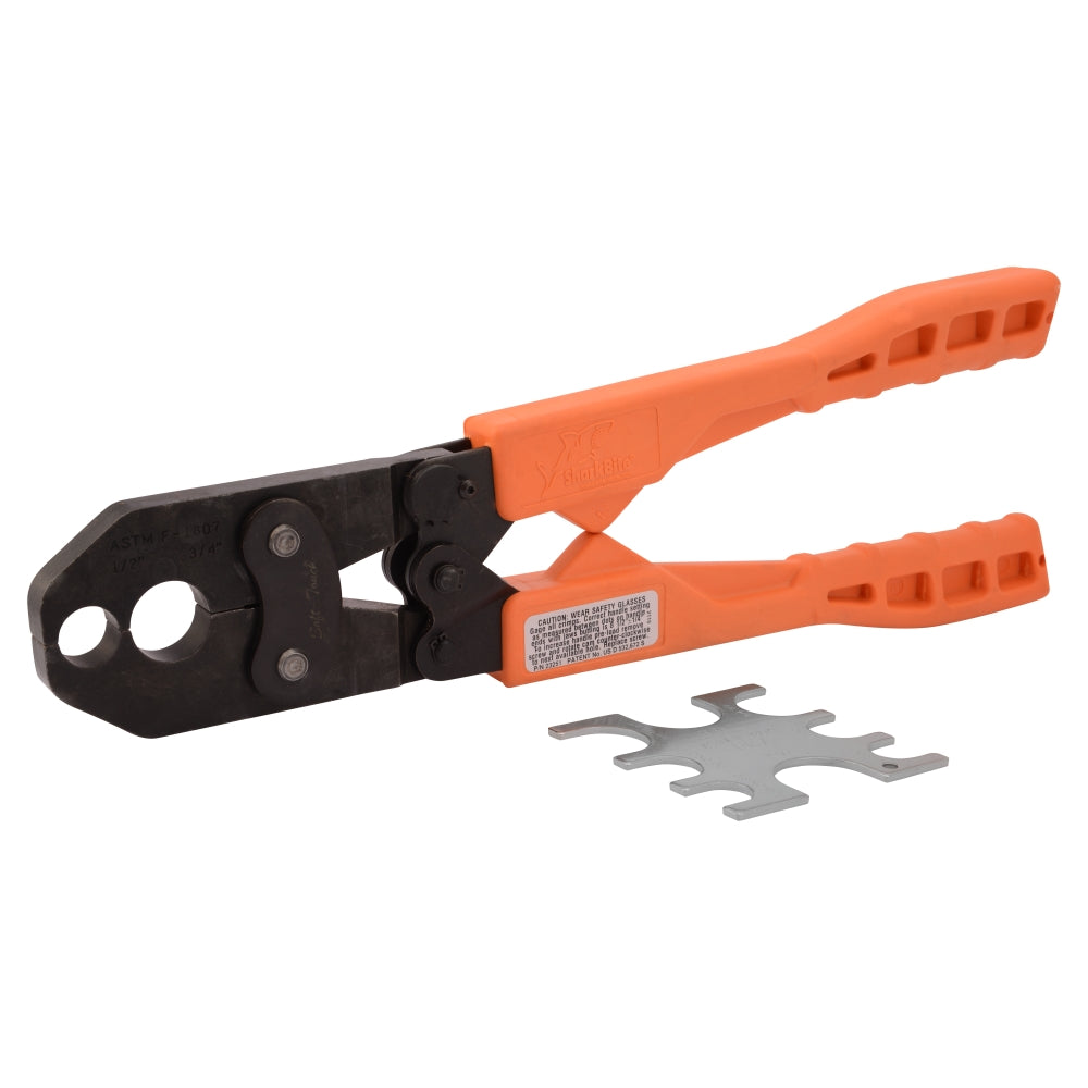 Vilstone PEX Combo Crimping Tool Kit - 1/2 & 3/4 Inch Copper Rings - With Cutter & Go/No-Go Gauge