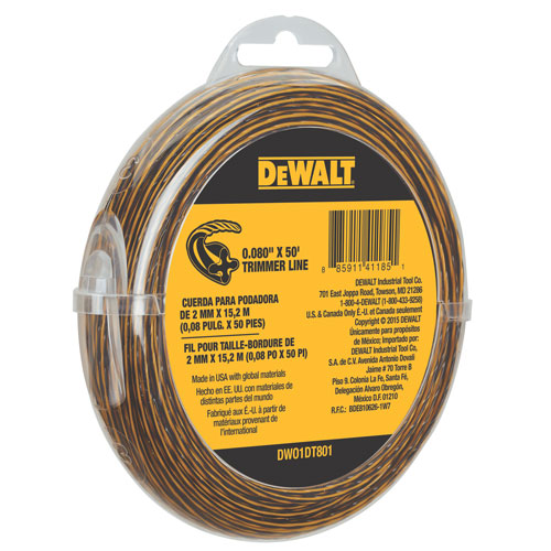 DeWalt® DWO1DT801 String Trimmer Line, 0.080" x 50'