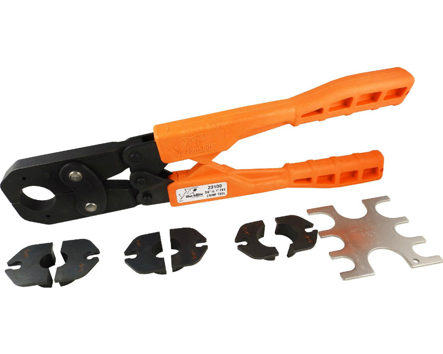 SharkBite® 23100 MultiHead PEX Crimp Ring Tool Kit, 1" Toolbox Supply