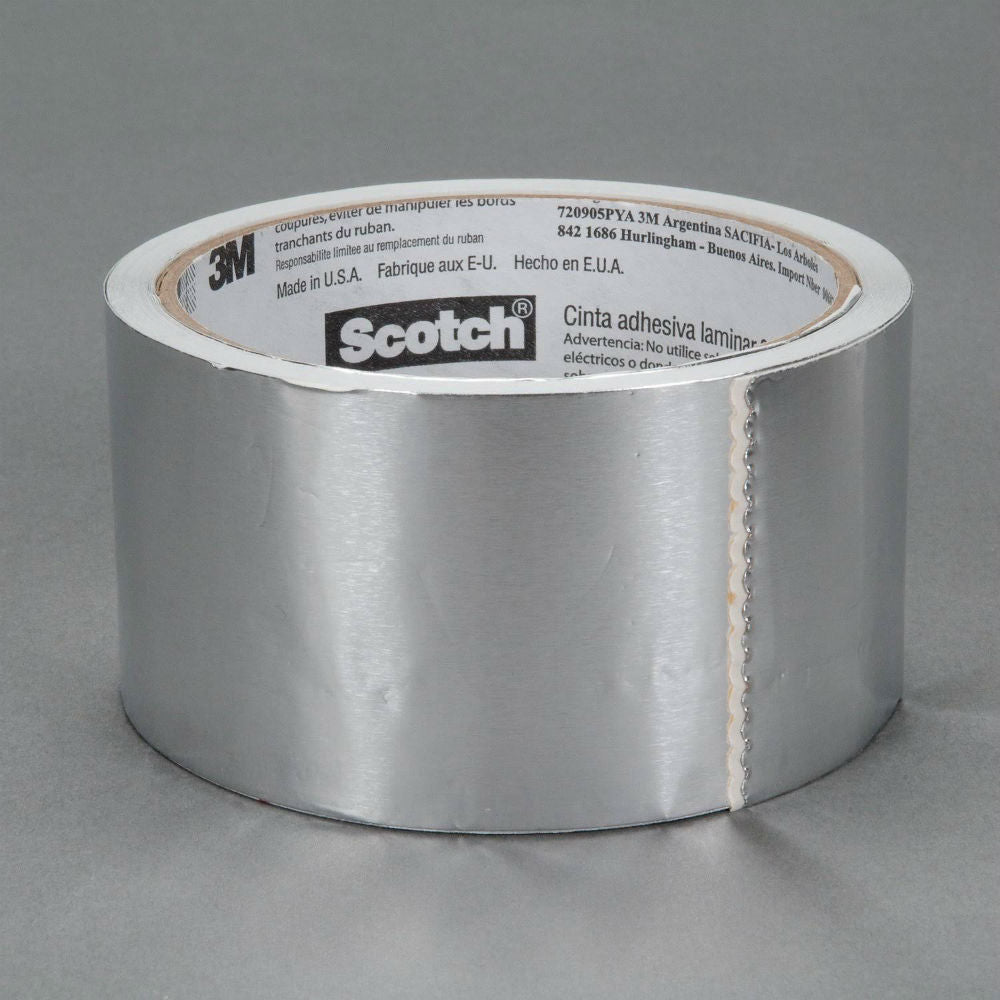 Scotch® 33311-50A Aluminum Foil Tape, Silver, 3.6 Mil, 2" x 50 Yd