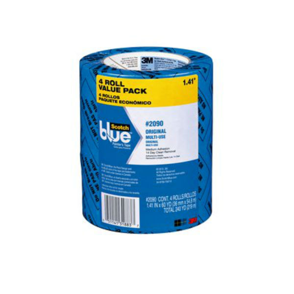 ScotchBlue™ 2090-36EVP Original Multi-Use Painter's Tape, 1.41" x 60 Yd, 4-Roll