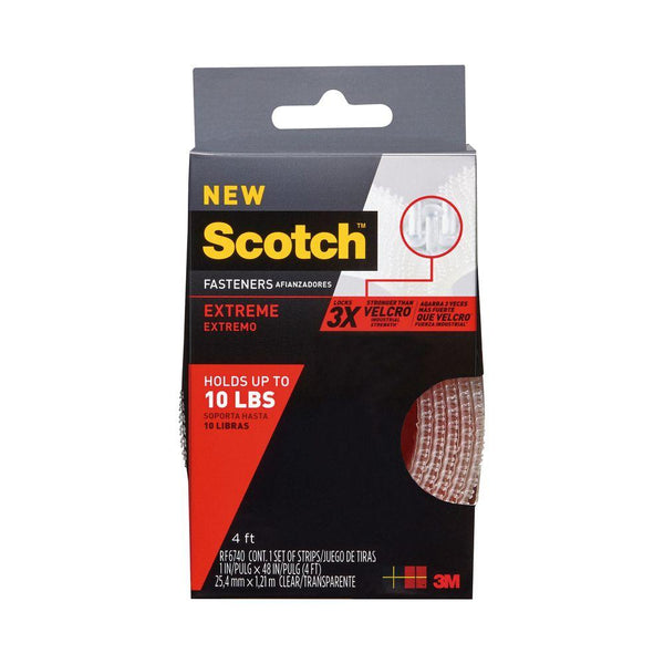 Scotch™ RF6740 Extreme Fasteners, Clear, 1" x 4'