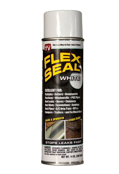 Flex Seal® FSWHTR20 Liquid Rubber Sealant Spray, As Seen on TV, White, 14 Oz