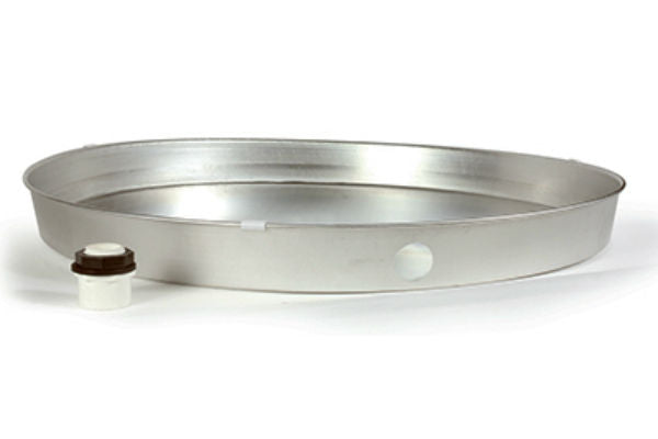 Camco 20850 Aluminum Drain Pan with PVC Fitting, 28" x 2"