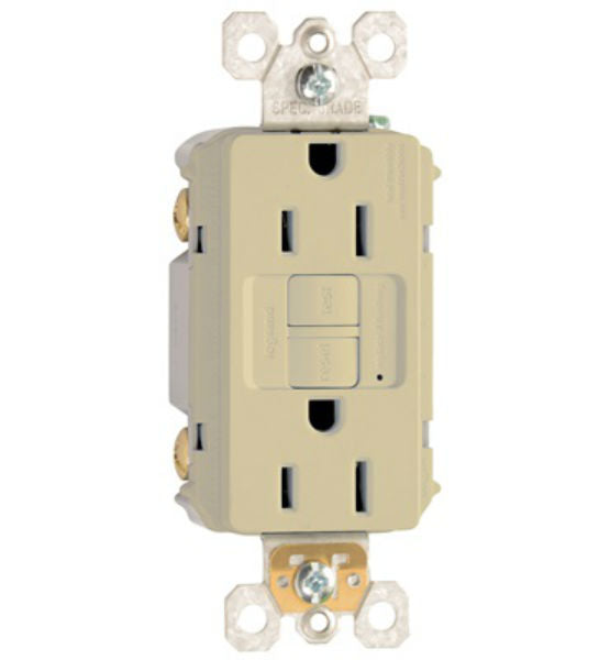 Pass & Seymour® 1597I3PKCC4 Trademaster® Self-Test Duplex GFCI, Ivory, 15A, Pk/3