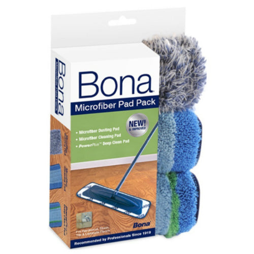 Bona® AX0003496 PowerPlus™ Microfiber Deep Clean Pad, 3-Pack