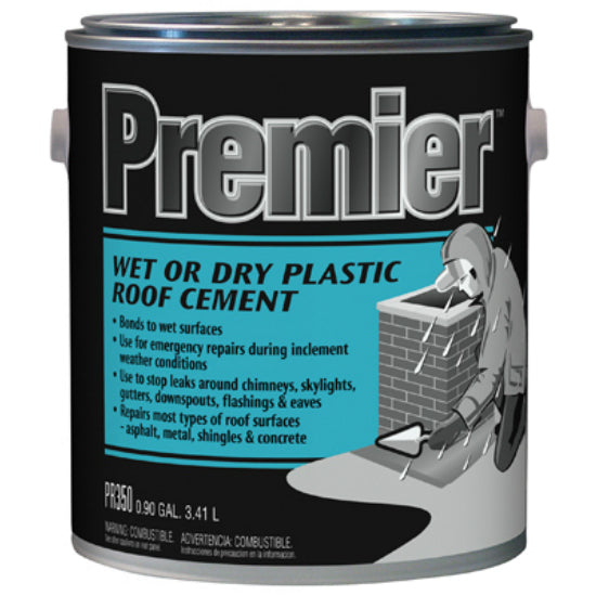 Premier™ PR350042 Wet/Dry Plastic Roof Cement, 1-Gallon