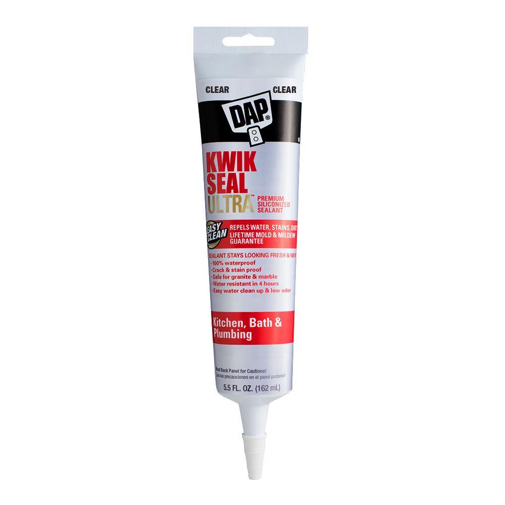 Dap® 7079818915 Kwik Seal Ultra™ Premium Siliconized Sealant, Clear, 5.5 Oz