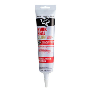 Dap® 7079818914 Kwik Seal Ultra™ Premium Siliconized Sealant, White, 5.5 Oz