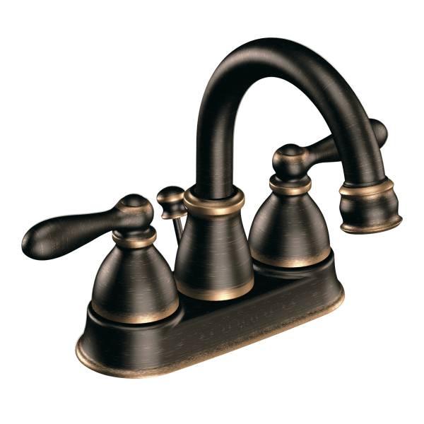 Moen WS84667BRB Caldwell 2-Handle High-Arc Lavatory Faucet, Brushed Bronze