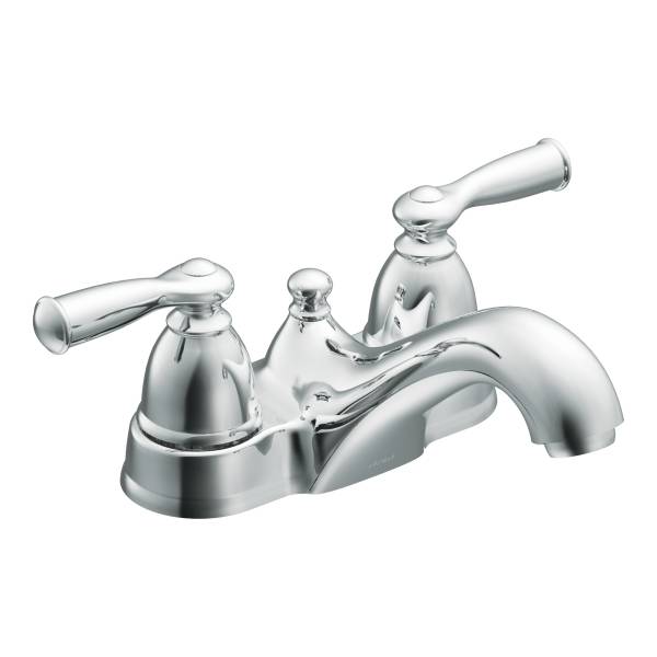 Moen WS84912 Banbury® Two-Handle Low Arc Lavatory Faucet, Chrome