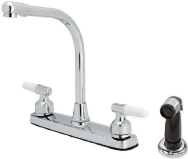 BayPointe™ 116761CA Two-Lever Handle Kitchen Faucet with Side Spray, Chrome