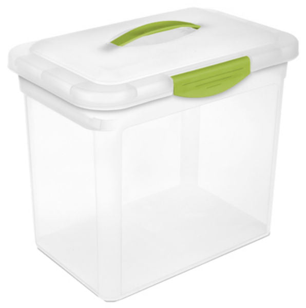 Sterilite® 18962206 Large ShowOffs™ Storage Container, See Through/Green