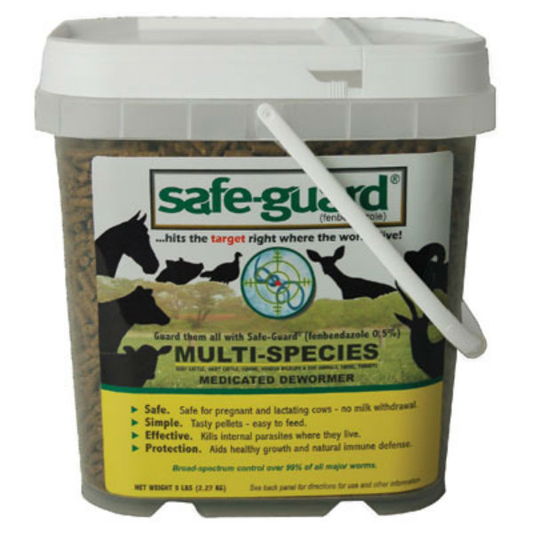 Safe-Guard® 11124488 Medicated Dewormer for Beef/Dairy Cattle & Horses, 5 Lbs