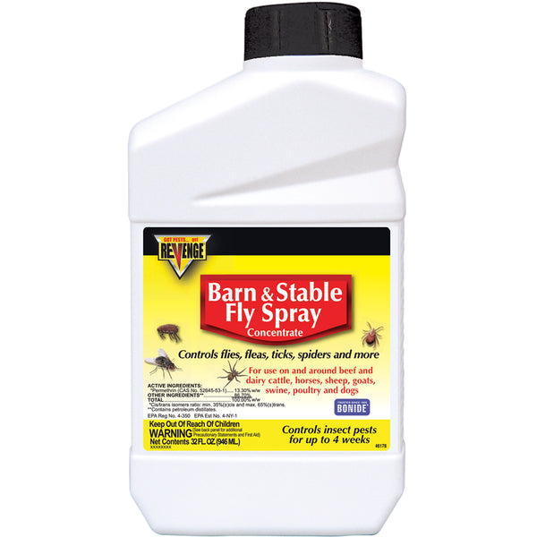 Bonide 46178 Revenge Barn & Stable Fly Spray, Concentrate, 1 Quart