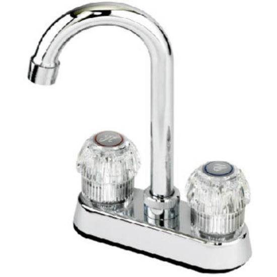 BayPointe™ 116862CA Dual Acrylic Handle Bar Faucet, Chrome, 1.8 GPM