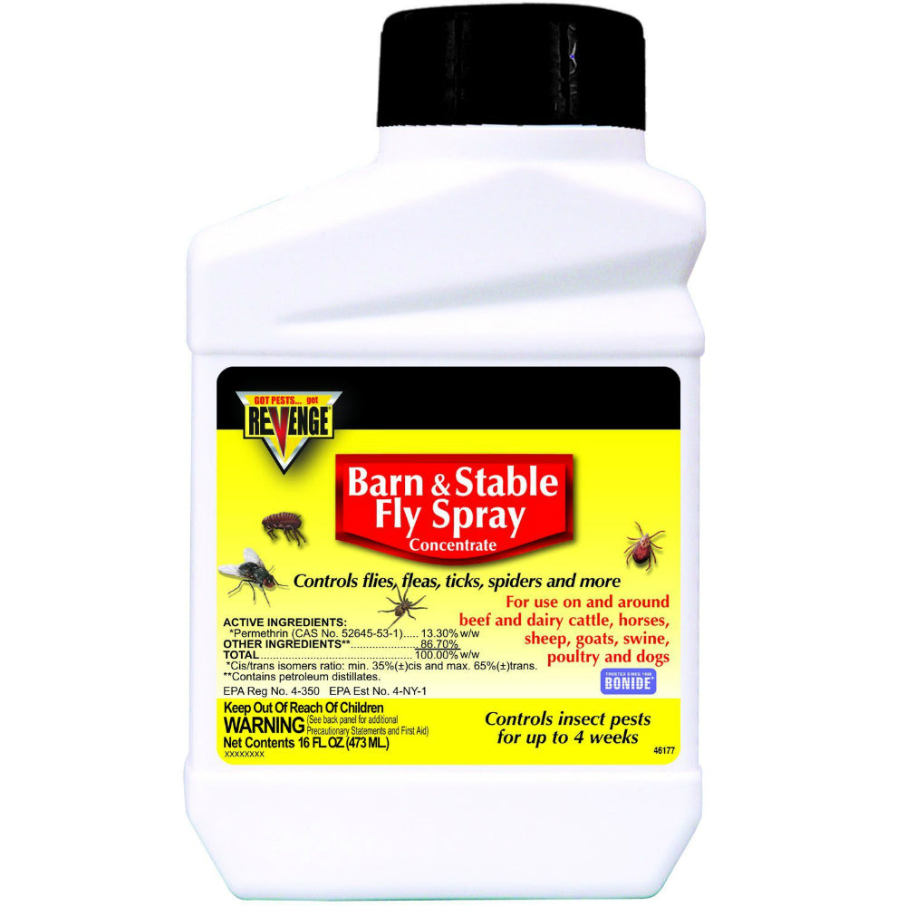 Bonide 46177 Revenge Barn & Stable Fly Spray, Concentrate, 1 Pint