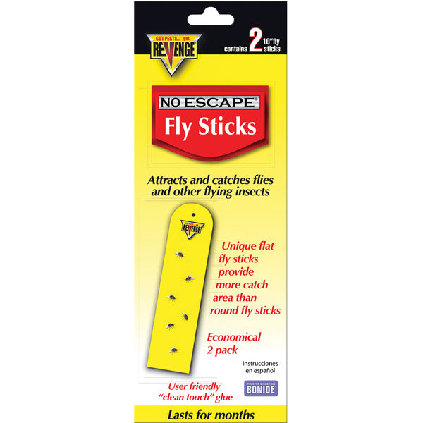 Bonide 46190 Revenge No Escape Fly Sticks, 10", 2-units