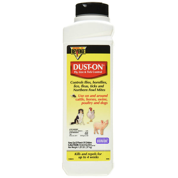 Bonide® 46400 Revenge® Duston Fly/Lice/Tick Control for Livestock & Dog, 1.25 Lb