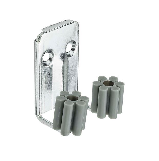 National Hardware® N112-018 Steel Broom Clips, Zinc Plated, 2-Pack