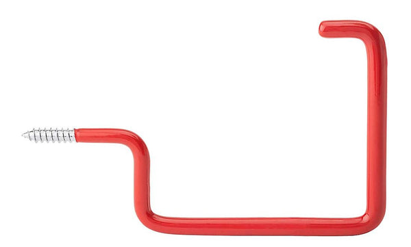 National Hardware® N271-013 Steel Storage Screw Hook w/ Red Vinyl Coated, Large