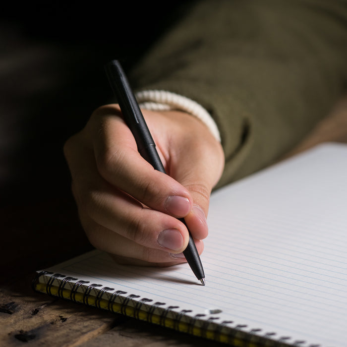 Rite in the Rain® 97 All-Weather Black Metal Clicker Pen with Black Ink, 5-1/4"