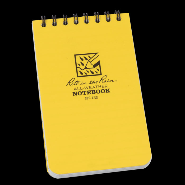 Rite in the Rain® 135 All-Weather Top-Spiral Pocket Notebook, 3" x 5", 100 Pages