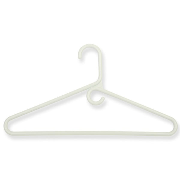Honey-Can-Do HNG-01178 Heavy-duty Tubular Plastic Hanger, White, 3-Pack