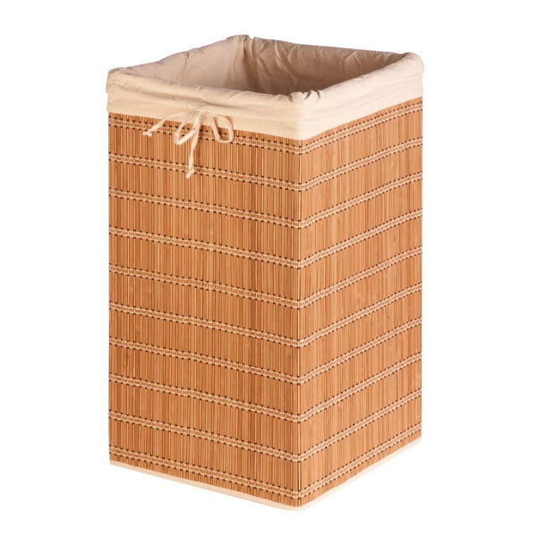 Honey-Can-Do HMP-01620 Square Wicker Bamboo Laundry Hamper with Liner, 25"