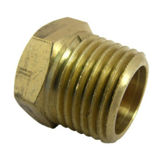 Lasco 17-9169 Brass Hex Head Plug, 1/2" Male Pipe Thread