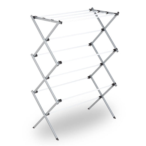 Honey-Can-Do DRY-01306 Deluxe Knockdown Metal Drying Rack, Silver/White, 23'