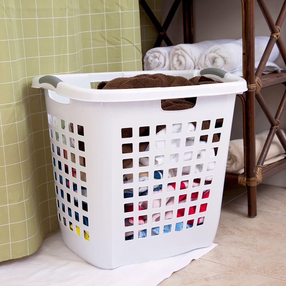 Sterilite 12258004 Ultra Easy Carry Hamper w/ Integrated Handles, White