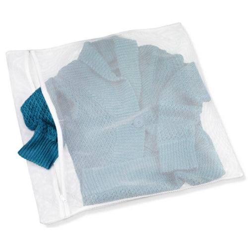 Honey-Can-Do LBG-01144 Sweater Laundry Wash Bag w/ Zipper Closure, White