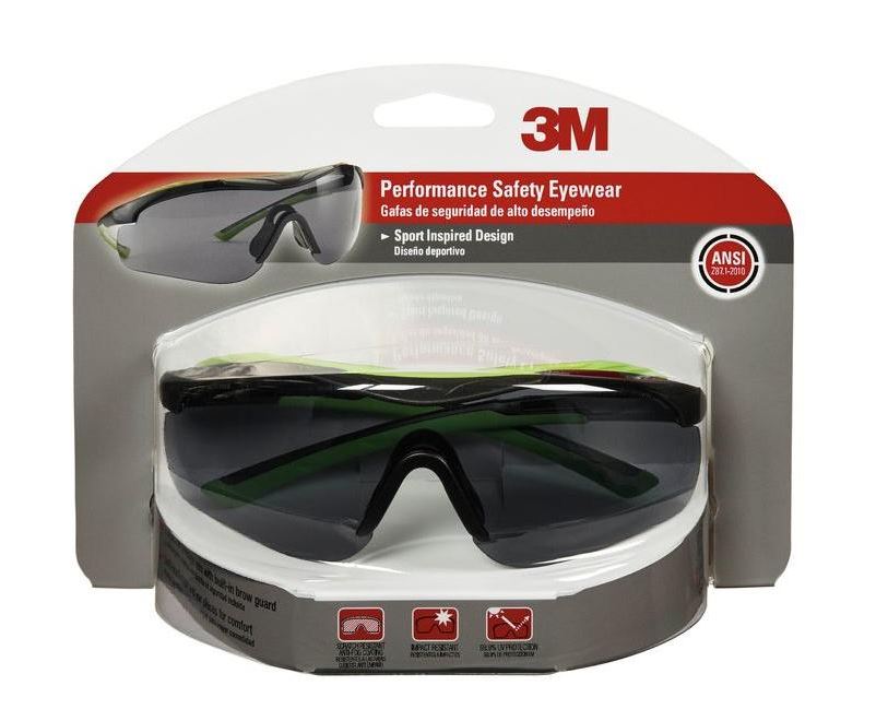 3M Safety Glasses, Sport, Gray 47101-WZ4