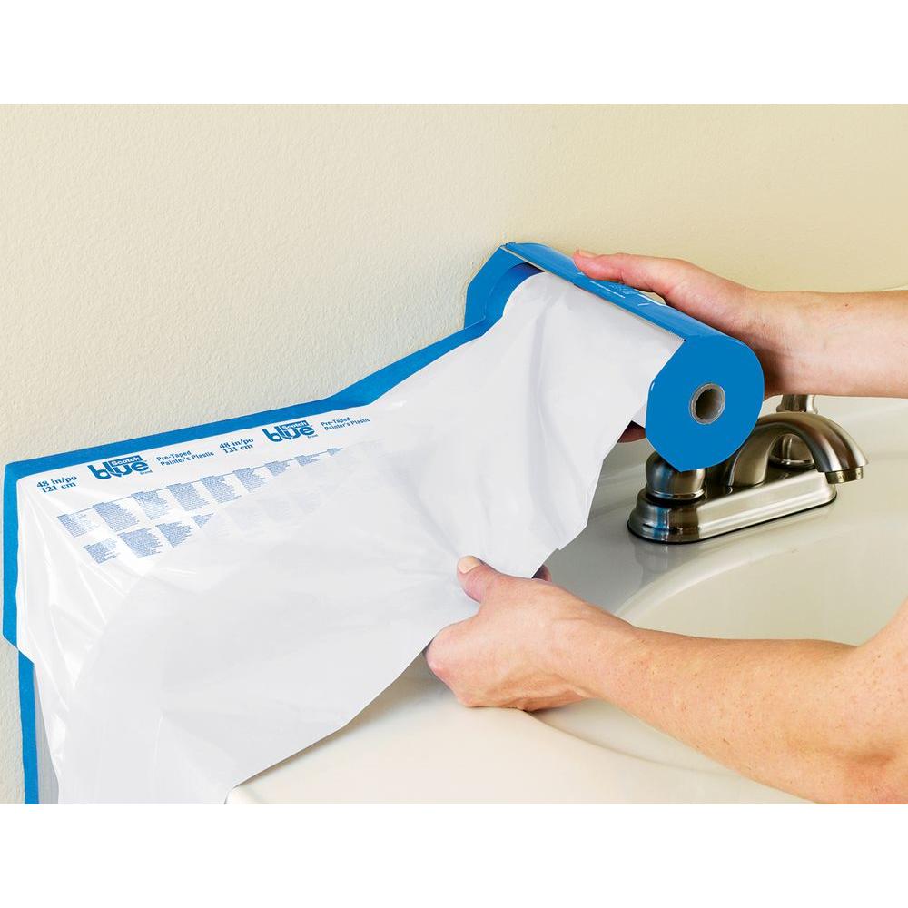 ScotchBlue PTD2093EL-24 Pre-Taped Painter's Plastic with Refillable Dispenser, 24"