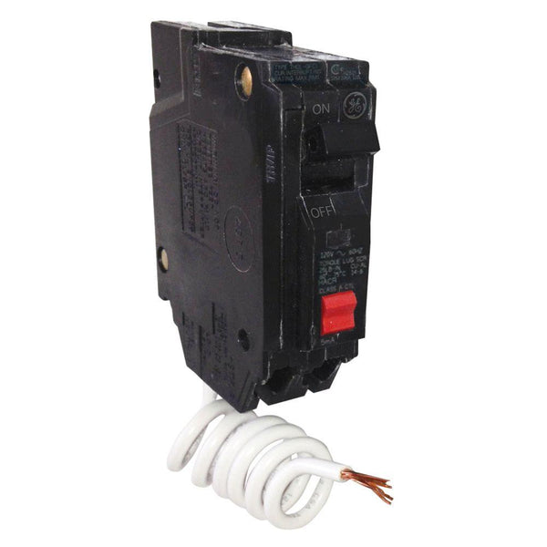 GE THQL1115GFTP Ground Fault Circuit Interrupter with Self-Test, 1-Pole, 15 Amp