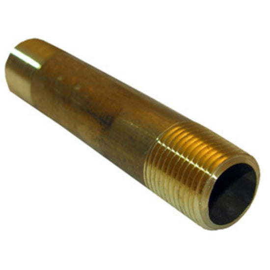 Lasco 17-9409 Lead Free Brass Pipe Nipple, 3/8" MPT x 3" Long