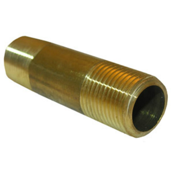 Lasco 17-9403 Lead Free Brass Pipe Nipple, 3/8" MPT x 1-1/2" Short